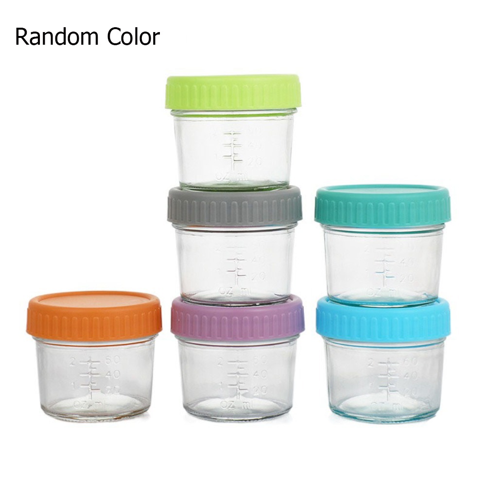 Baby Food Storage Jar - 6 Stück Mehrzweck-Glas-Babynahrungsglas aus Glas, wiederverwendbar,