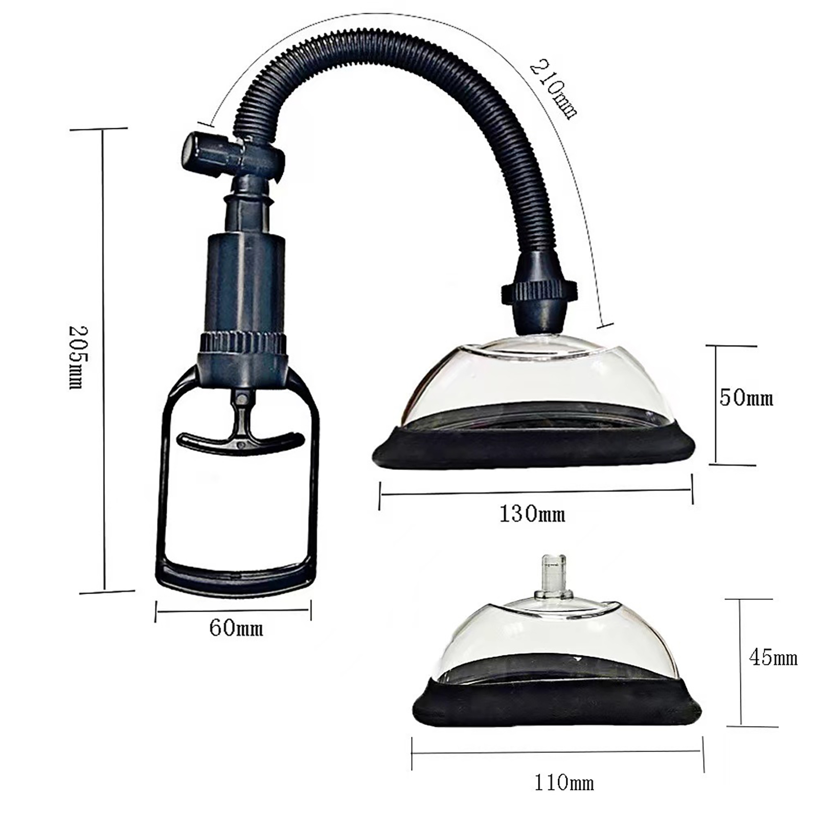 Breast Pump - Manuelle Vaginalpumpe, Brustmassagegerät, Pussy-Pumpe, Brustsaugmassagegerät, Vaginal-Klitoris-Saugnapf,